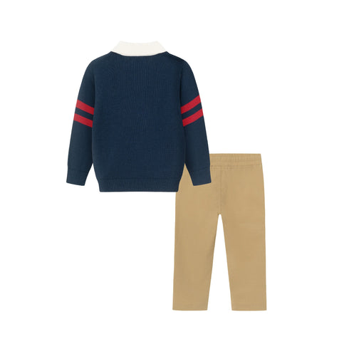infant-2-piece-collared-sweater-hybrid-pant-navy-cognac Andy & Evan at Sophia's Style--2