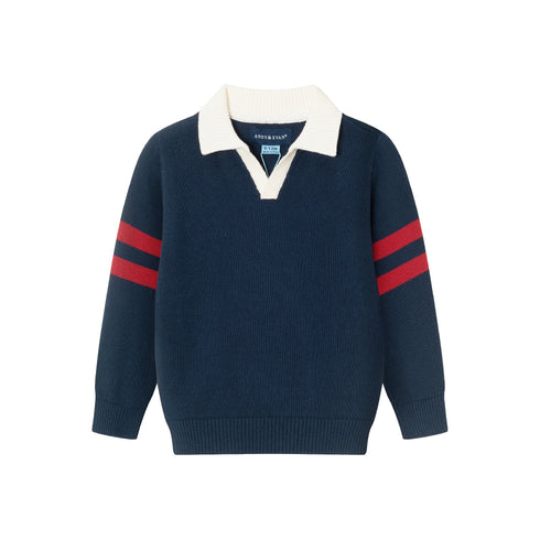 infant-2-piece-collared-sweater-hybrid-pant-navy-cognac Andy & Evan at Sophia's Style--3