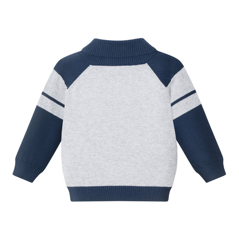 infant-shawl-cardigan-pant-set-navy-heather-grey Andy & Evan at Sophia's Style--4