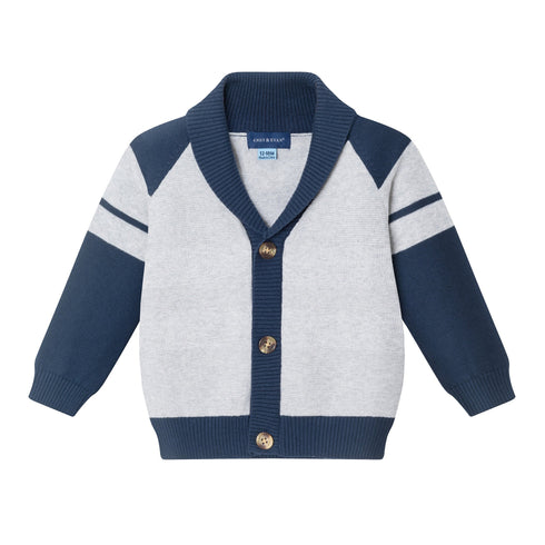 infant-shawl-cardigan-pant-set-navy-heather-grey Andy & Evan at Sophia's Style--7