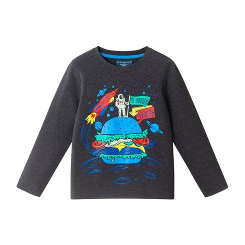 kids-long-sleeve-graphic-tee-space-burger Sophia's StyleTee Shirts-1