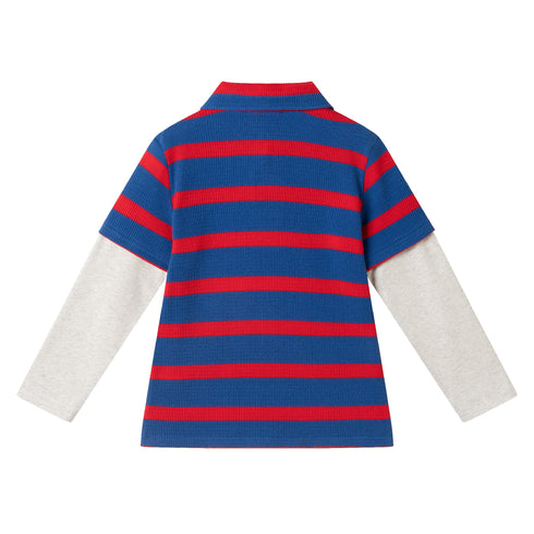 kids-long-sleeve-waffle-polo-rugby-stripe Sophia's Style-4