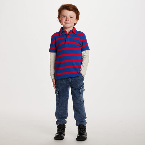 kids-long-sleeve-waffle-polo-rugby-stripe Sophia's Style-5
