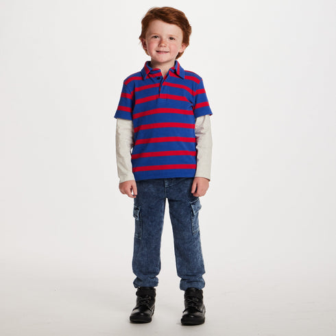 kids-long-sleeve-waffle-polo-rugby-stripe Sophia's Style-3