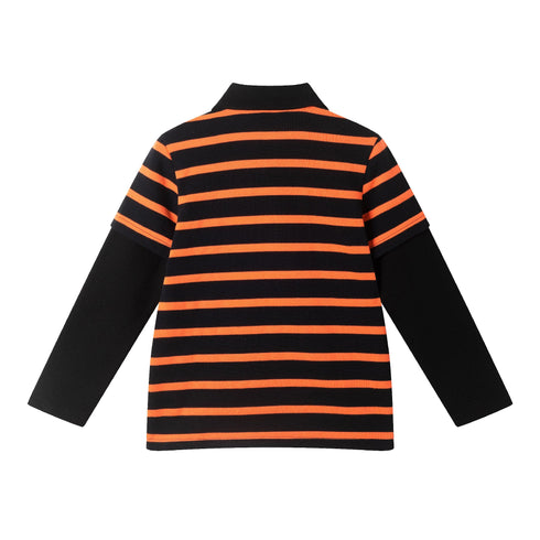 kids-halloween-rugby-polo-ghost-patch-black-orange Sophia's Style-5
