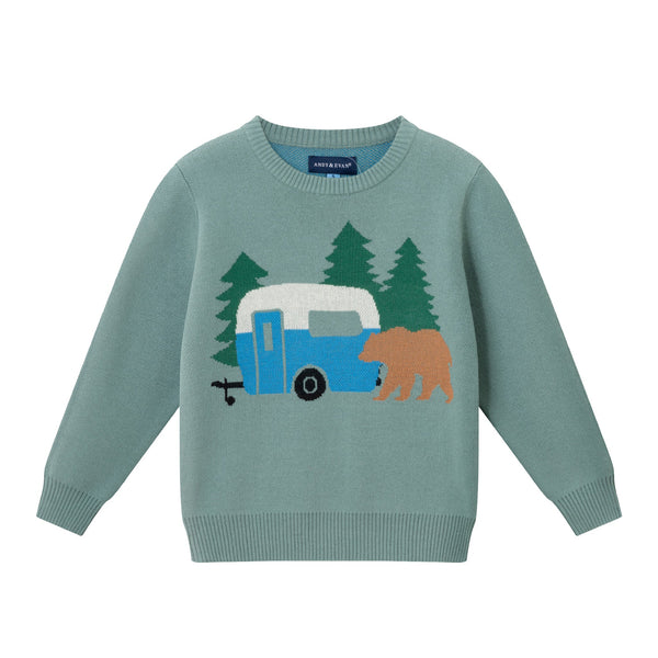 kids-graphic-sweater-green-camper Sophia's StyleSweaters-1