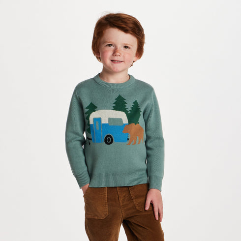 kids-graphic-sweater-green-camper Sophia's Style-4