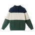 kids-colorblocked-quarter-zip-sweater-green-stripe Sophia's StyleSweaters-1