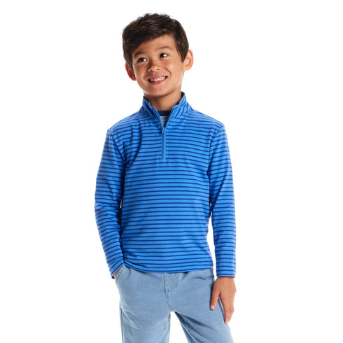 kids-quarter-zip-stripe-pullover-blue-stripe Sophia's Style-2