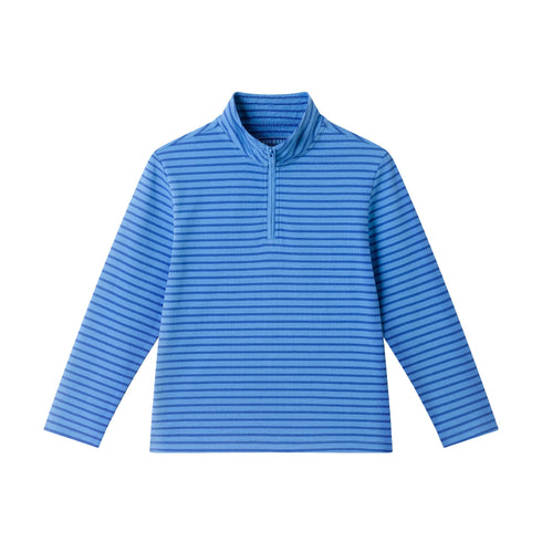 kids-quarter-zip-stripe-pullover-blue-stripe Sophia's StylePolo Shirt-1