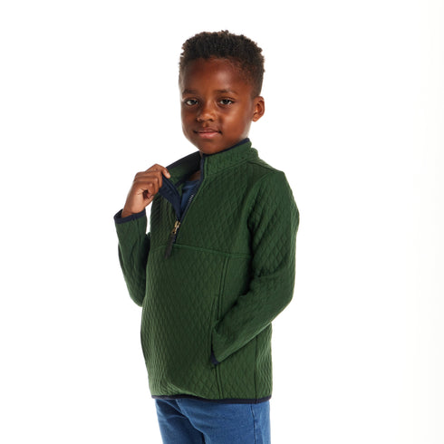 kids-diamond-quilted-quarter-zip-pullover-green Sophia's Style-4