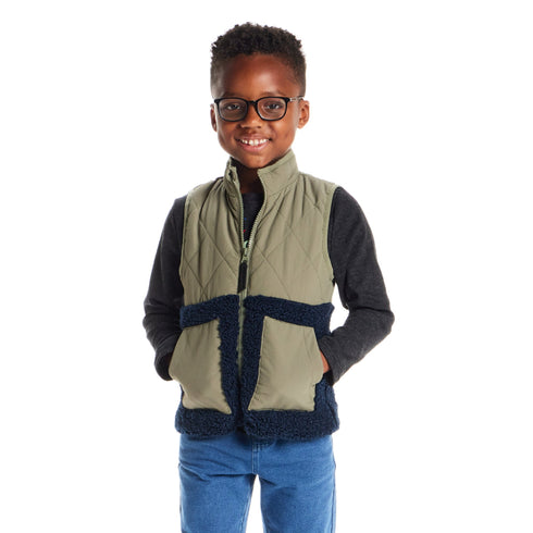 kids-mixed-media-sherpa-vest-green Sophia's Style-2