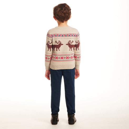 kids-fair-isle-sweater-twill-pant-set-moose-motif Sophia's Style-3