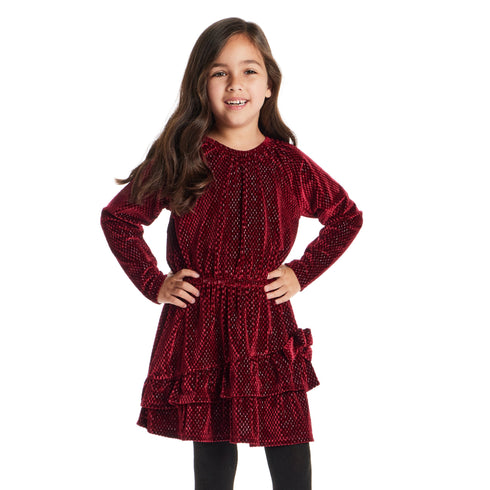 kids-red-velvet-asymmetrical-tiered-dress-red-checkered Sophia's Style-3