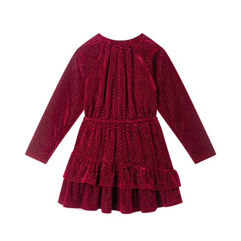 kids-red-velvet-asymmetrical-tiered-dress-red-checkered Sophia's Style-5