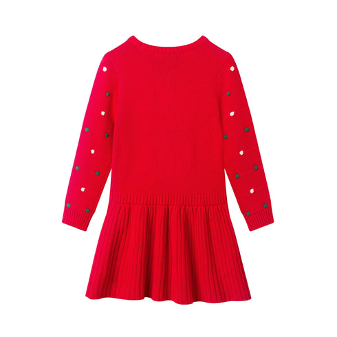 kids-3t-6x-red-knit-twofer-dress-festive-dot Sophia's Style-4