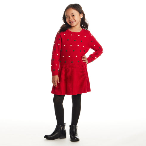 kids-3t-6x-red-knit-twofer-dress-festive-dot Sophia's Style-5