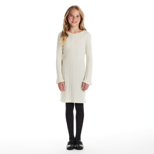 big-kids-lurex-bell-sleeve-dress-cream-lurex Sophia's Style-5
