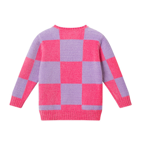 kids-split-side-sweater-pink-checker Sophia's Style-2