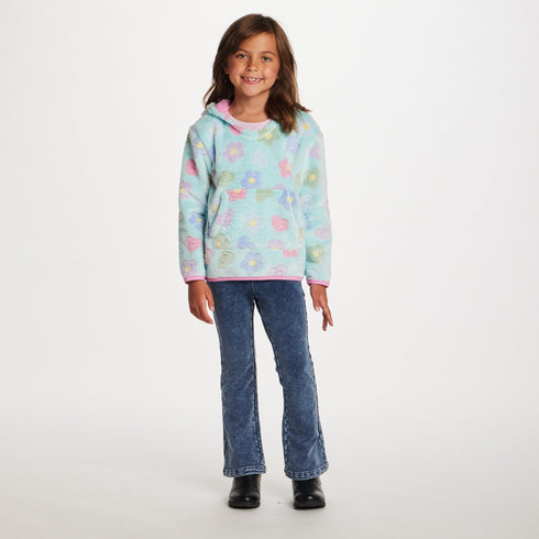 kids-floral-plush-hoodie-aqua Sophia's Style-3