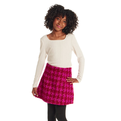 big-kids-ribbed-top-houndstooth-skirt-set-ivory-pink Sophia's Style-3
