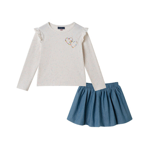 kids-graphic-tee-bubble-skirt-set-best-friends Sophia's StyleTop & Skirt Set-1