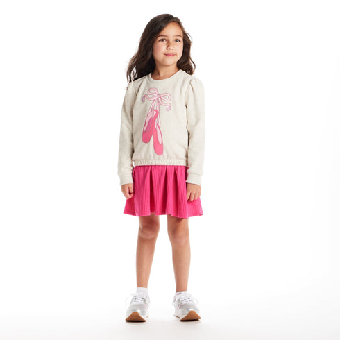 girls-sweatshirt-dress-set-pink-ballerina Sophia's Style-3