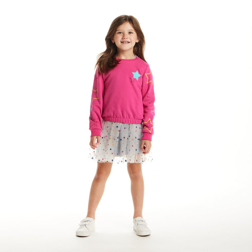 kids-sweatshirt-dress-set-pink-star Sophia's Style-2