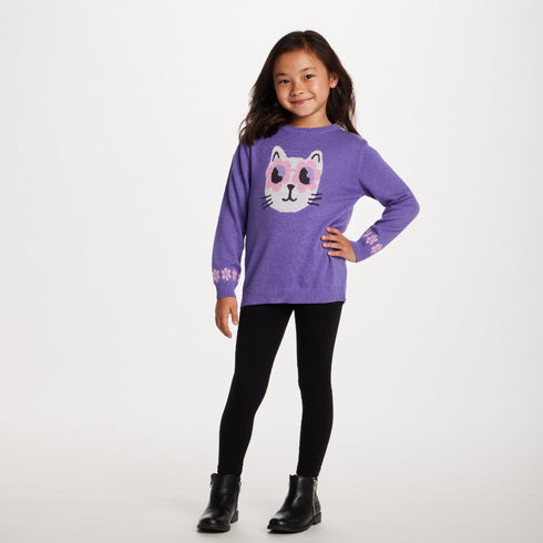kids-sweater-legging-set-purple-kitty-sunglasses Sophia's Style-2