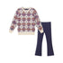 kids-argyle-sweater-ribbed-flare-pant-set Sophia's StyleSweater Set-1