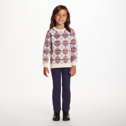 kids-argyle-sweater-ribbed-flare-pant-set Sophia's Style-12