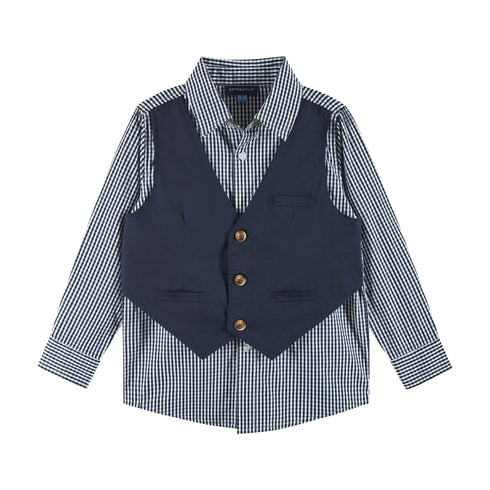 kids-3-piece-dapper-in-a-dash-vest-set-navy-gingham Sophia's Style-4
