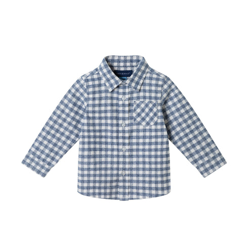 infant-buttondown-knit-denim-jogger-set-grey-gingham Sophia's Style-2