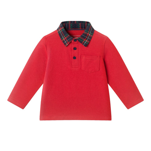 infant-polo-shirt-jogger-set-red Sophia's Style-3