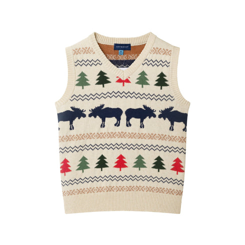 kids-sweater-vest-set-beige-fair-isle Sophia's Style-5