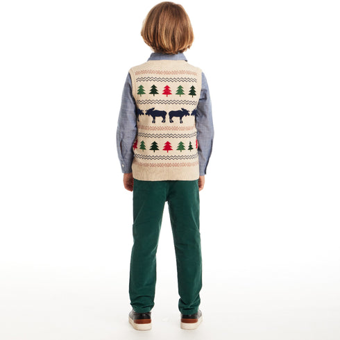 kids-sweater-vest-set-beige-fair-isle Sophia's Style-3