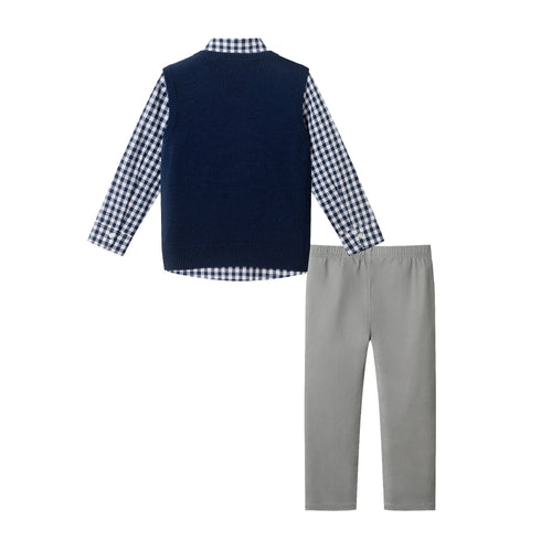 kids-sweater-vest-set-navy-snowman Sophia's Style-3