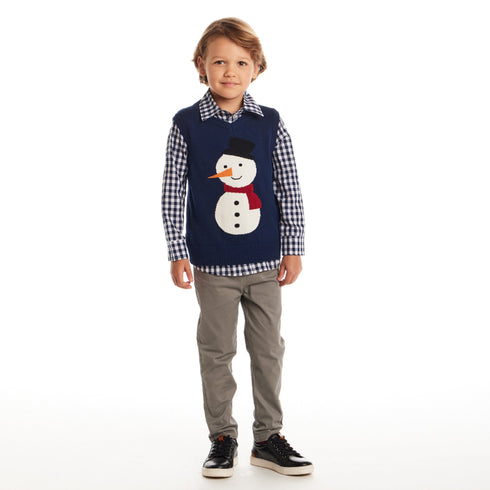 kids-sweater-vest-set-navy-snowman Sophia's Style-8