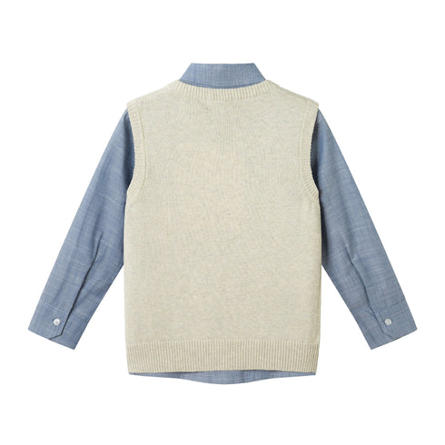 kids-sweater-vest-set-beige-reindeer Sophia's Style-10