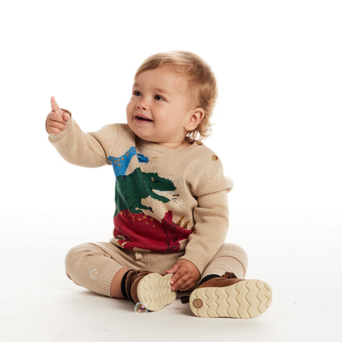 infant-baby-sweater-set-beige-dino Sophia's Style-5