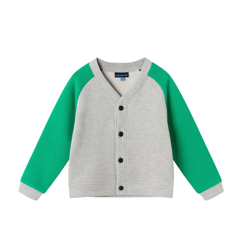 kids-buttondown-twill-pant-set-grey-cardigan Sophia's Style-5