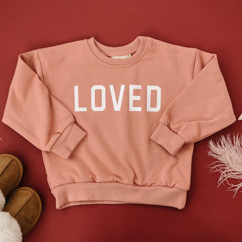 loved-crewneck-sweatshirt-red-or-pink-Sophia's Style-2