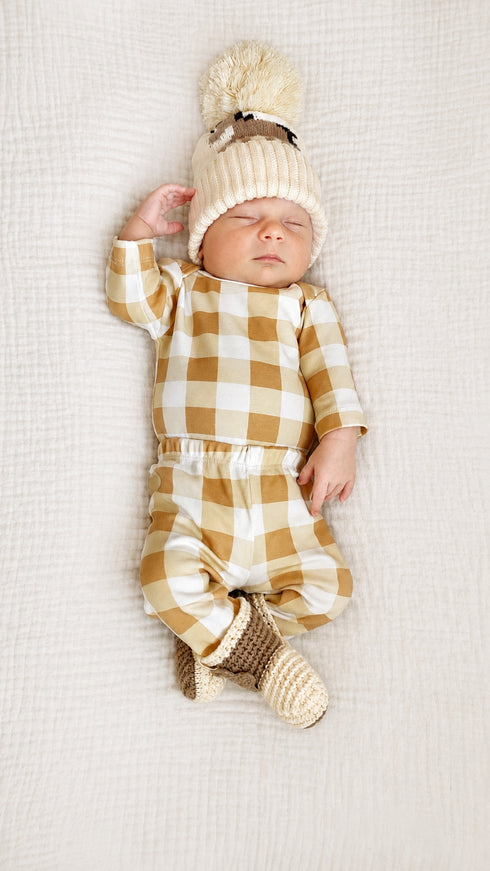 Western Gingham Bodysuit + Pant Set