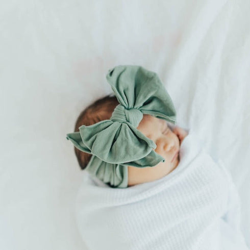 fab-bow-lous®-sage Baby Bling Bows clips headbands - Sophia's Style-
