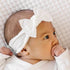 itty-bitty-knot-white Baby Bling Bows clips headbands - Sophia's Style-