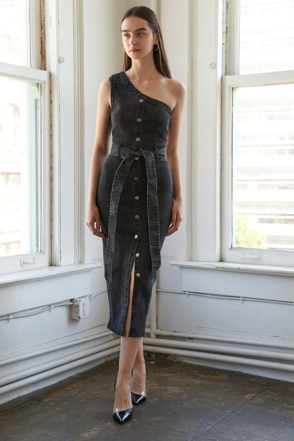 somewhere-up-above-denim-midi-dress Flying Tomato-Sophia's StyleDRESSES-1