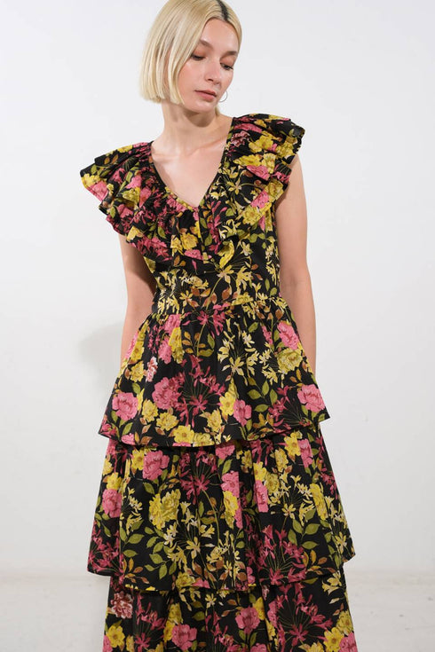 graceful-gathering-woven-midi-dress Flying Tomato-Sophia's Style-5