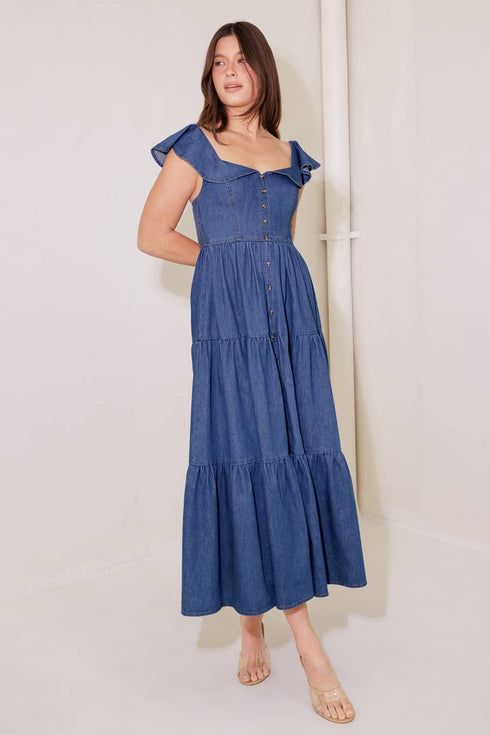 once-upon-a-time-denim-blue-midi-dress Flying Tomato-Sophia's Style-5
