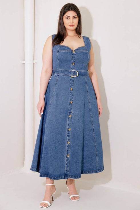 prettiest-behavior-denim-midi-dress Flying Tomato-Sophia's Style-15