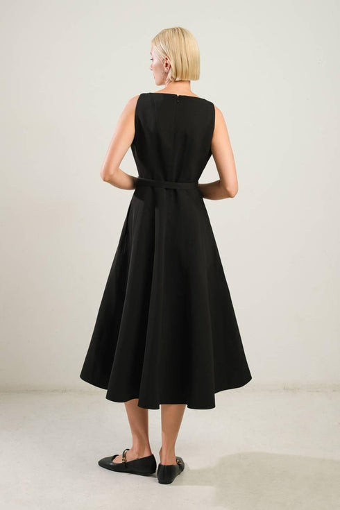 living-the-dream-black-woven-midi-dress-sophias-style-4